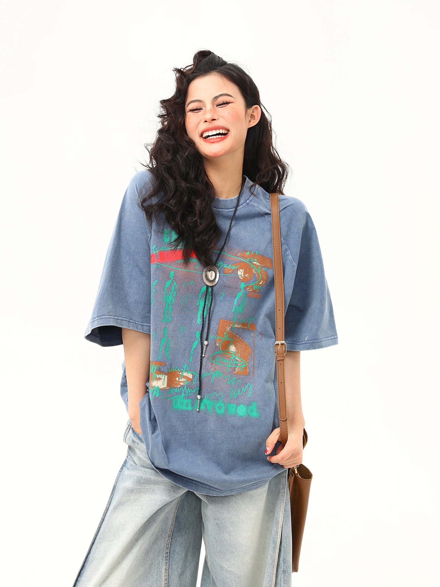 レトロニッチプリント Tシャツ P2052