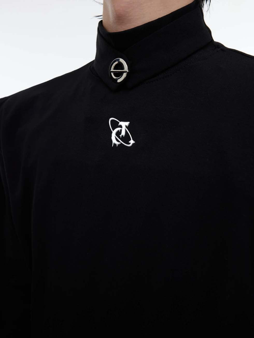 Metal logo design long sleeve shirt P997