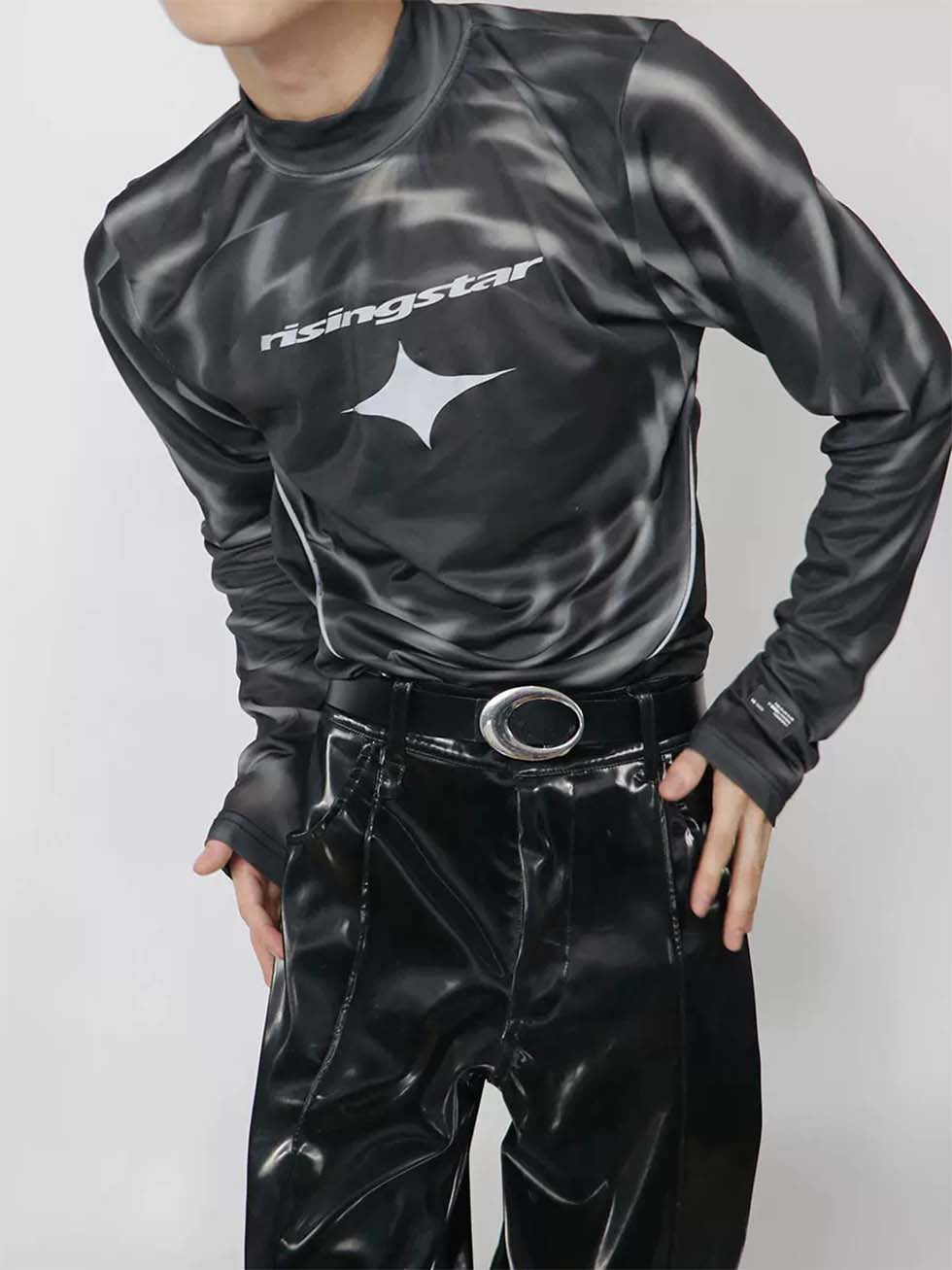 Turtleneck long sleeve T-shirt P1088