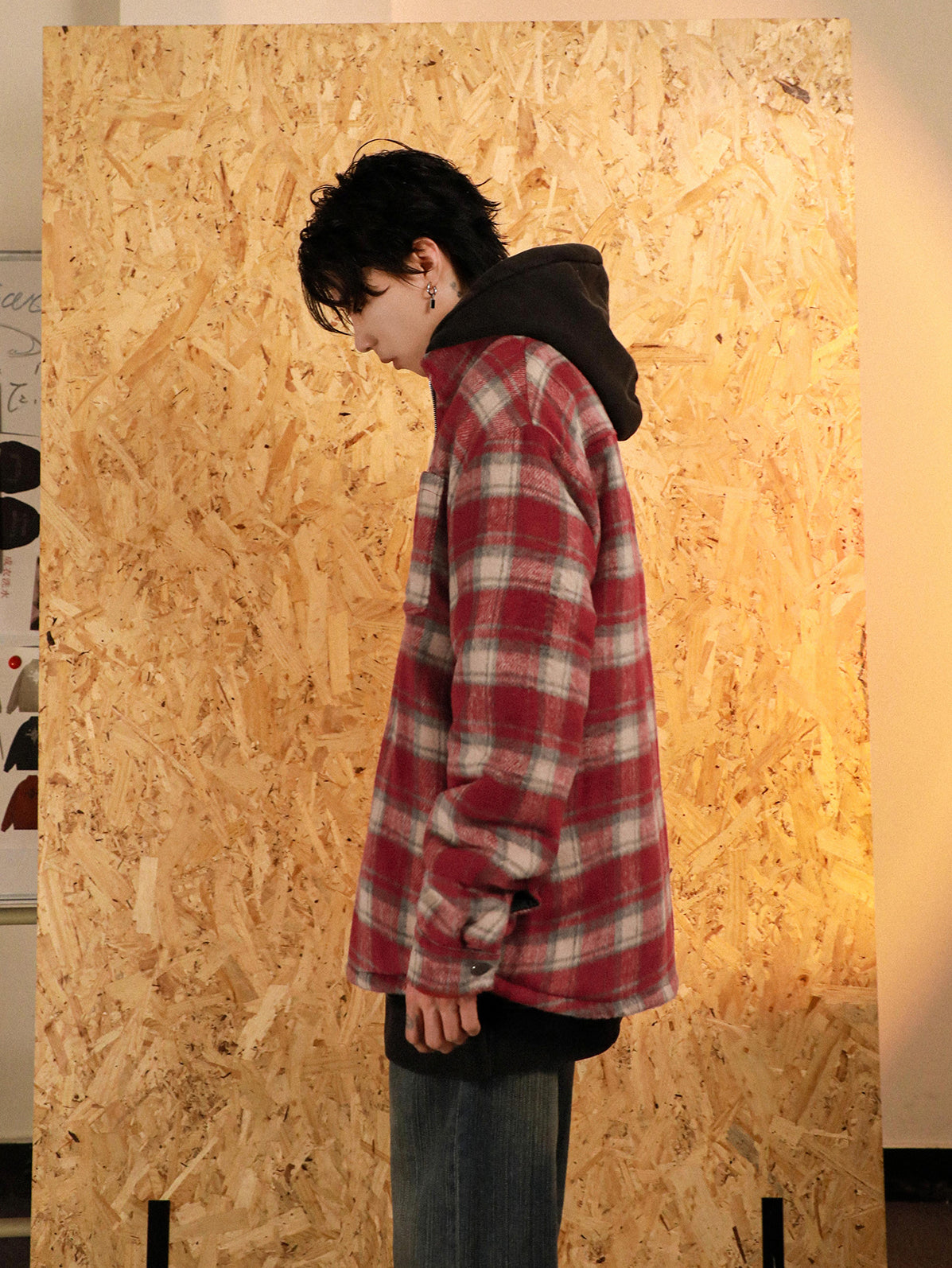 Wool Check Cotton Jacket P904