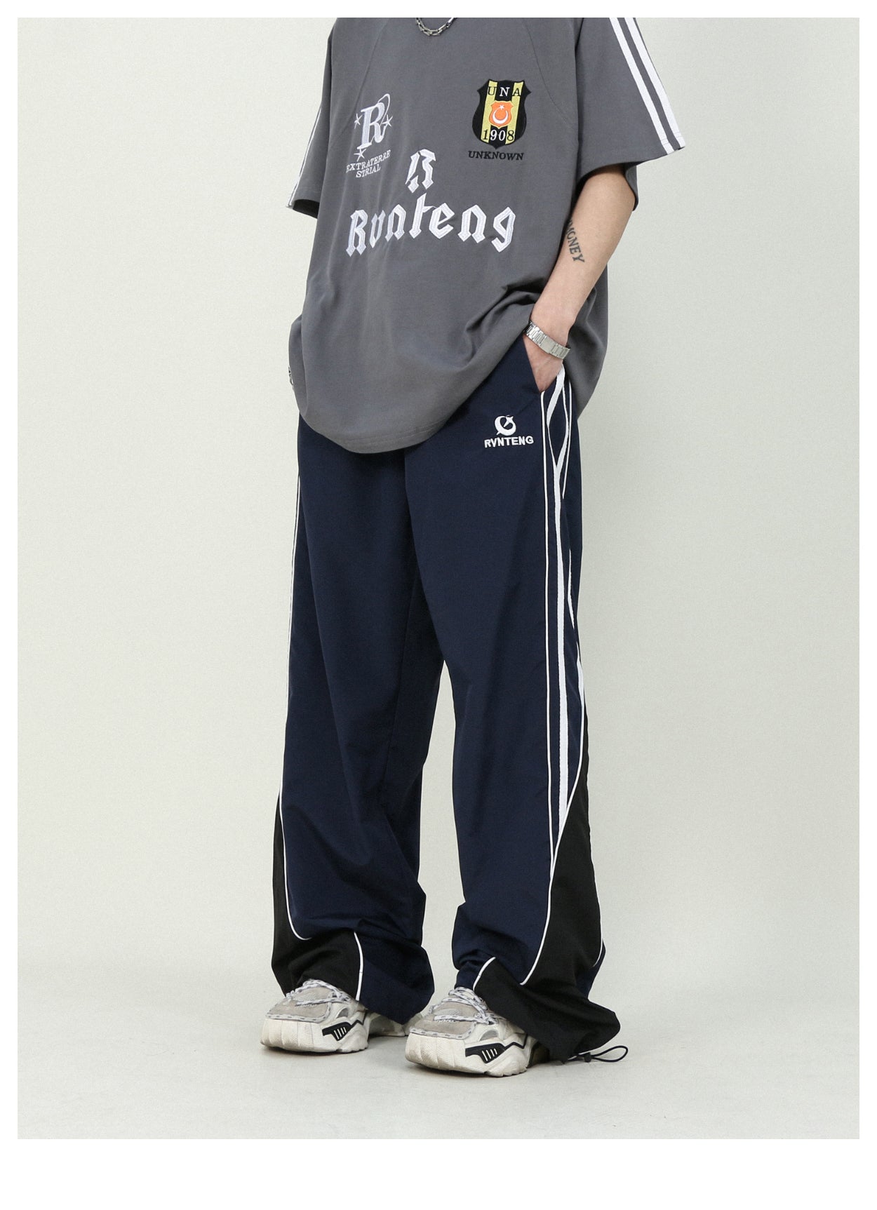 Casual loose straight track pants P195