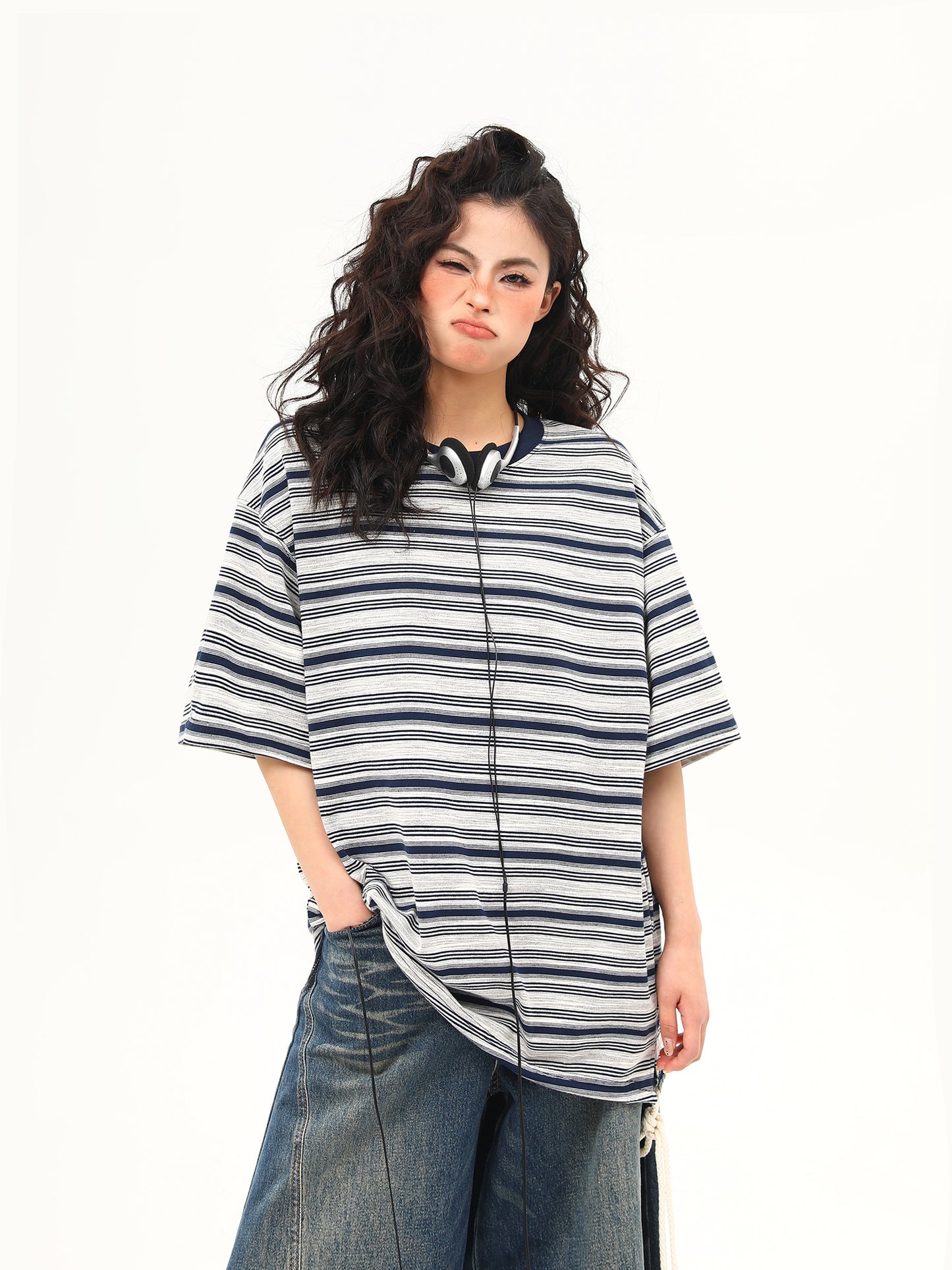 レトロストライプ Tシャツ P2048