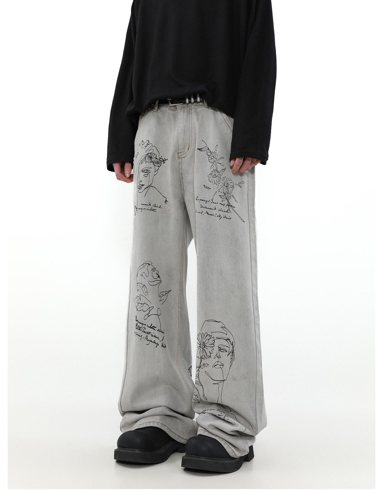 Graffiti Straight Jeans P869