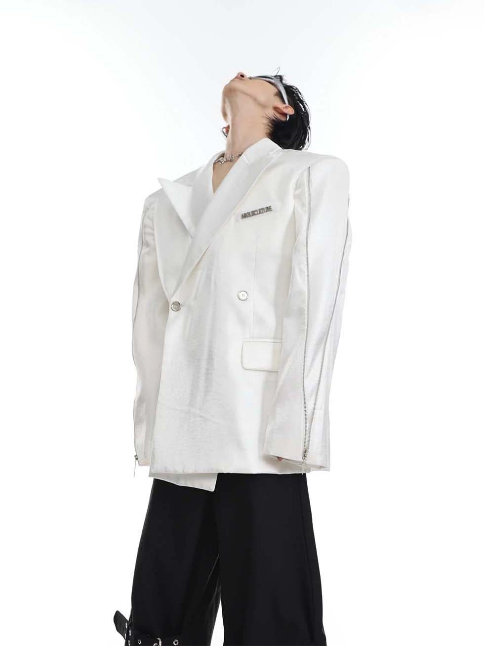 Shoulder Pad Silhouette Suit Jacket P1070