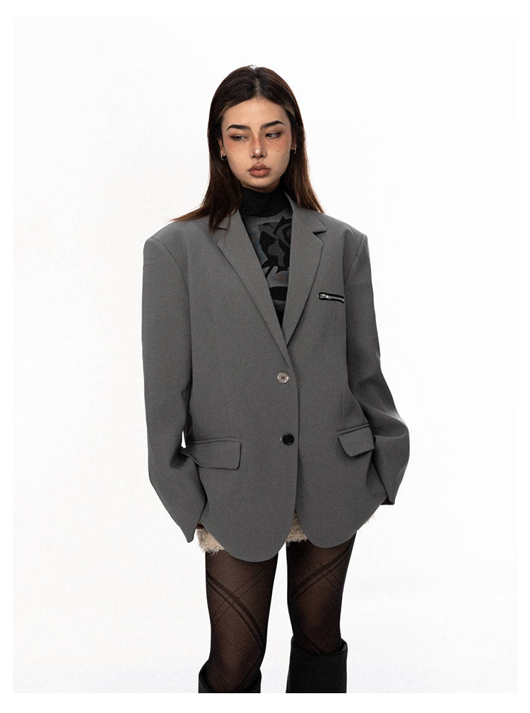 Suit jacket with zipper pocket design P685