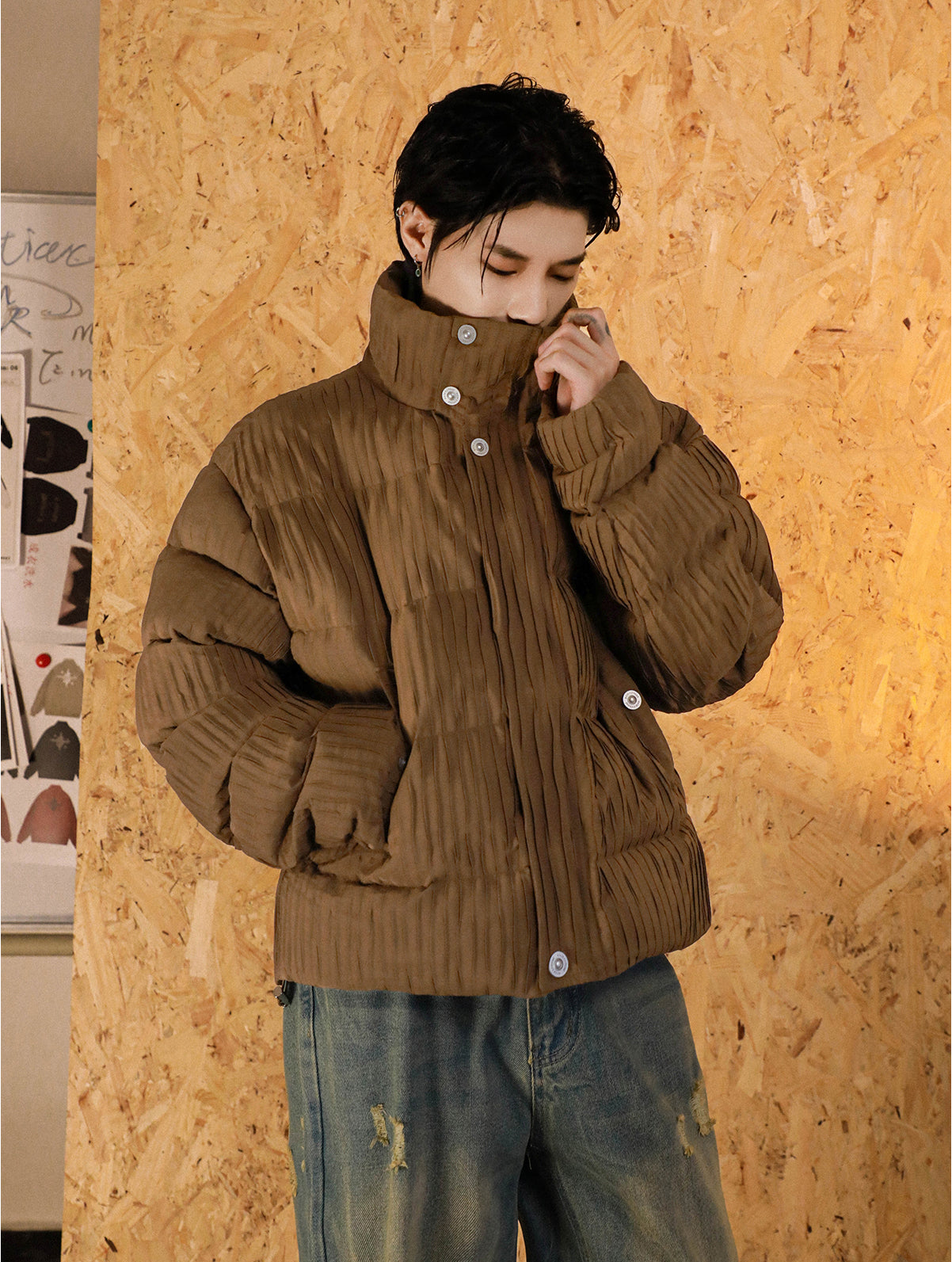 American design pleated cotton jacket P911