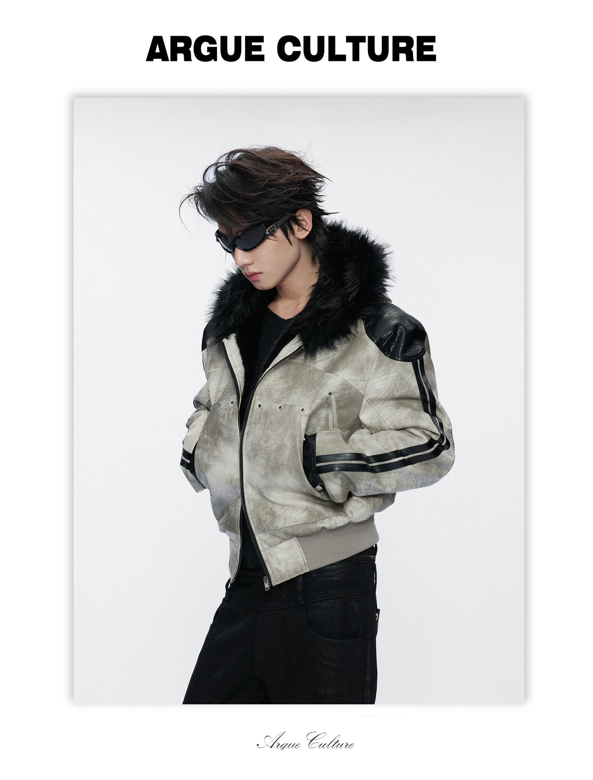蛇柄ショルダーパッド付きジャケット P2211