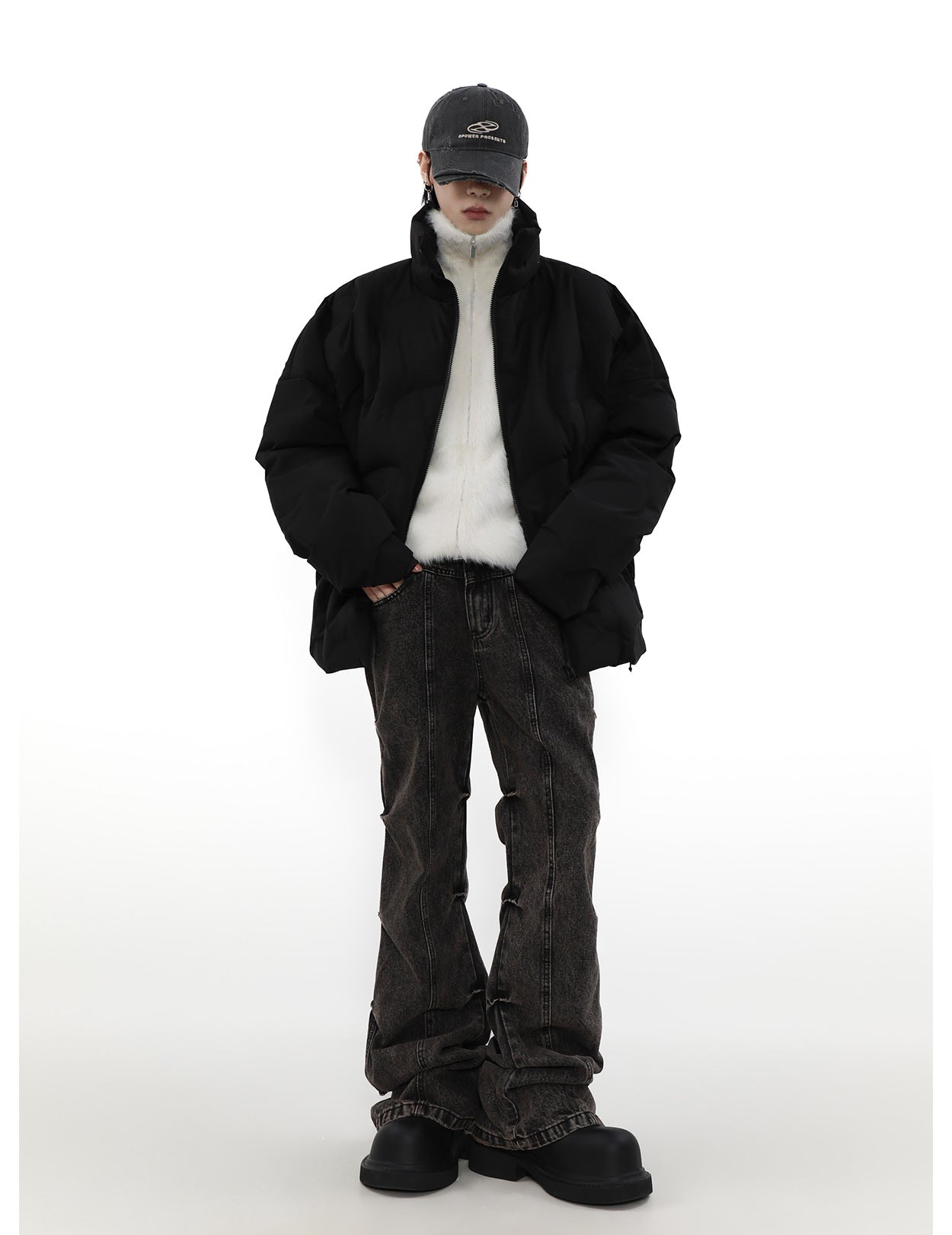 White duck down jacket P875