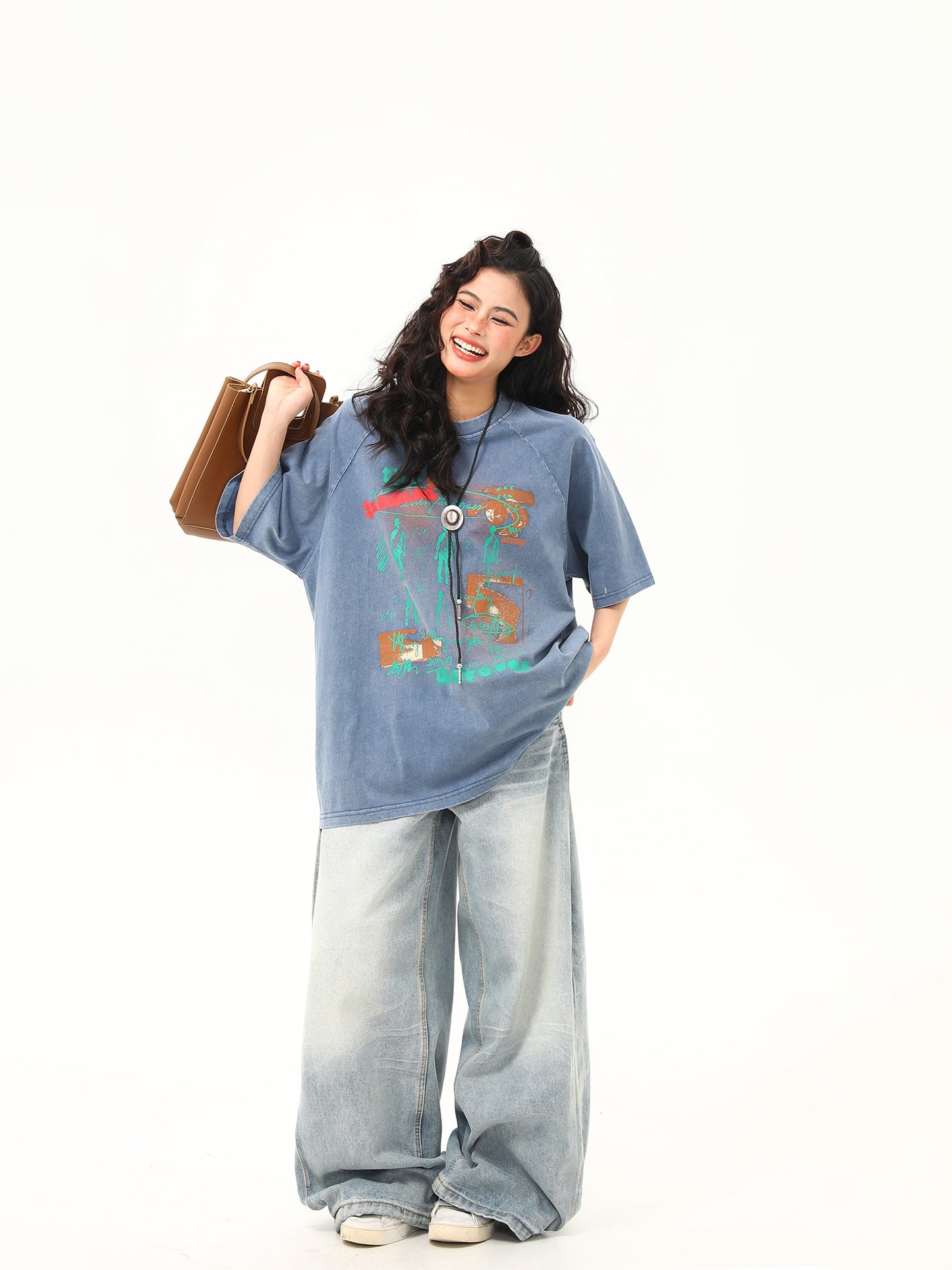 レトロニッチプリント Tシャツ P2052
