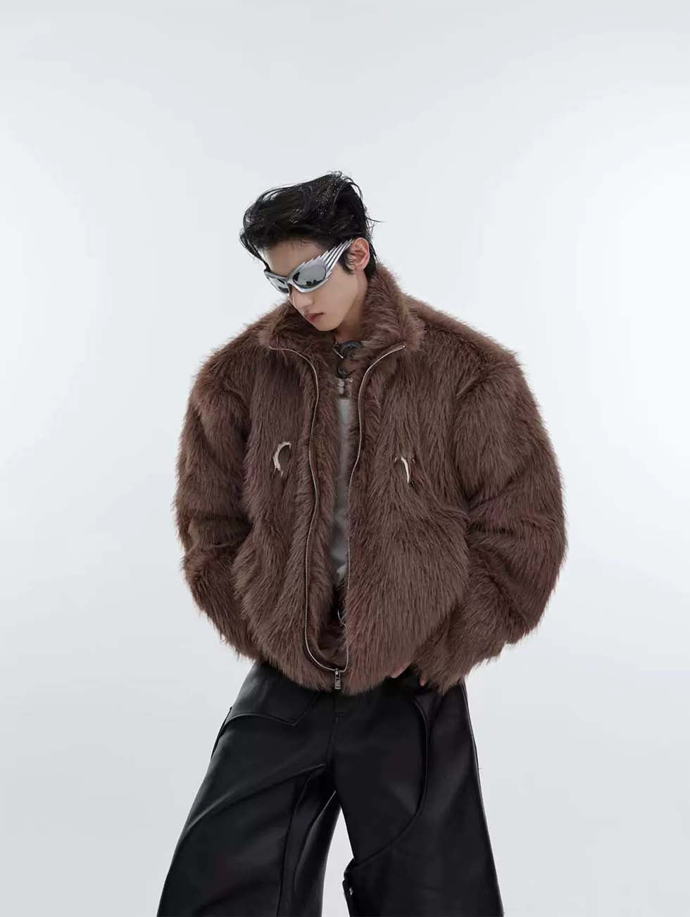 High-quality anti-mink short fur jacket P988