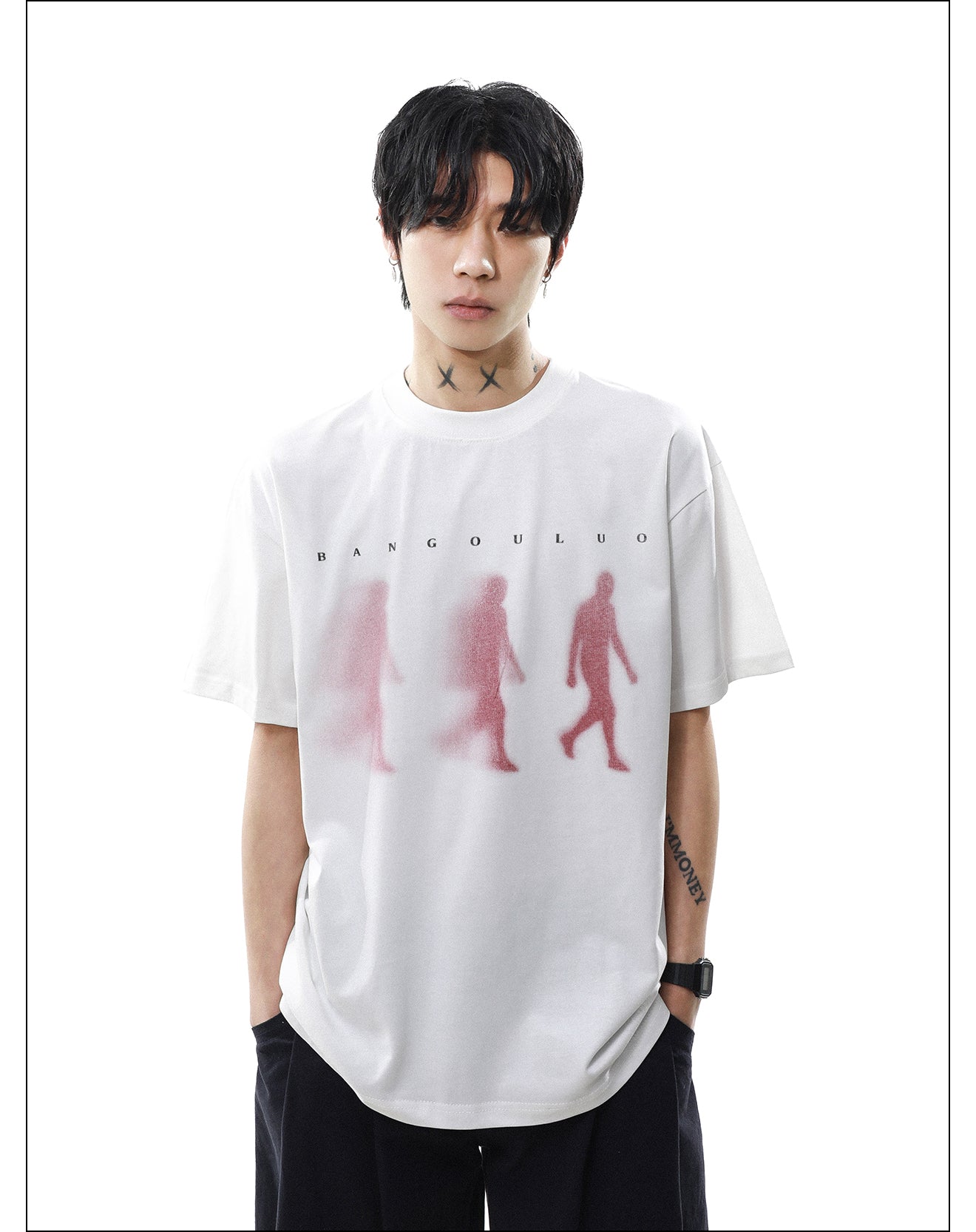 シルエットプリント Tシャツ P2080