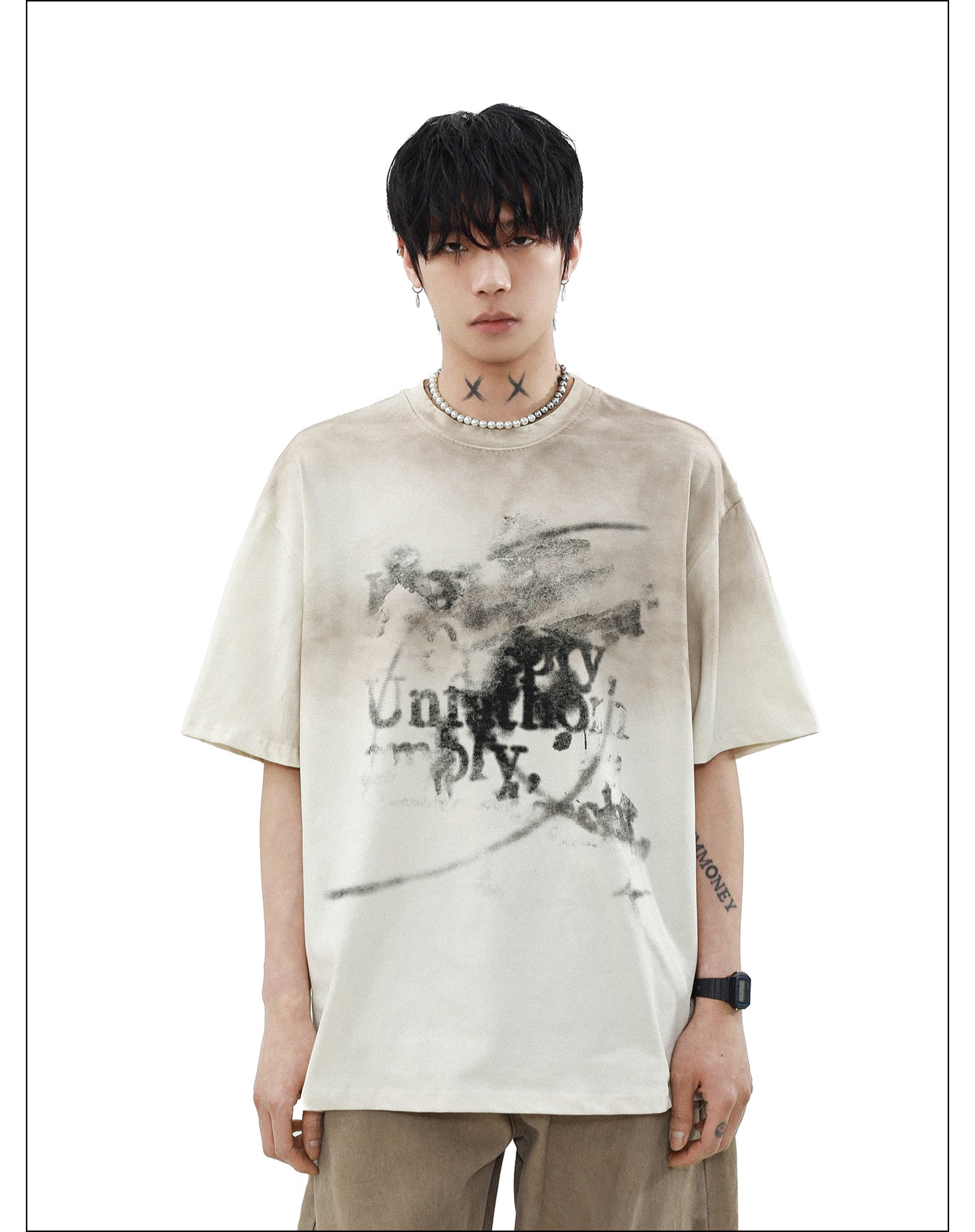 ニッチ 落書き Tシャツ P2074