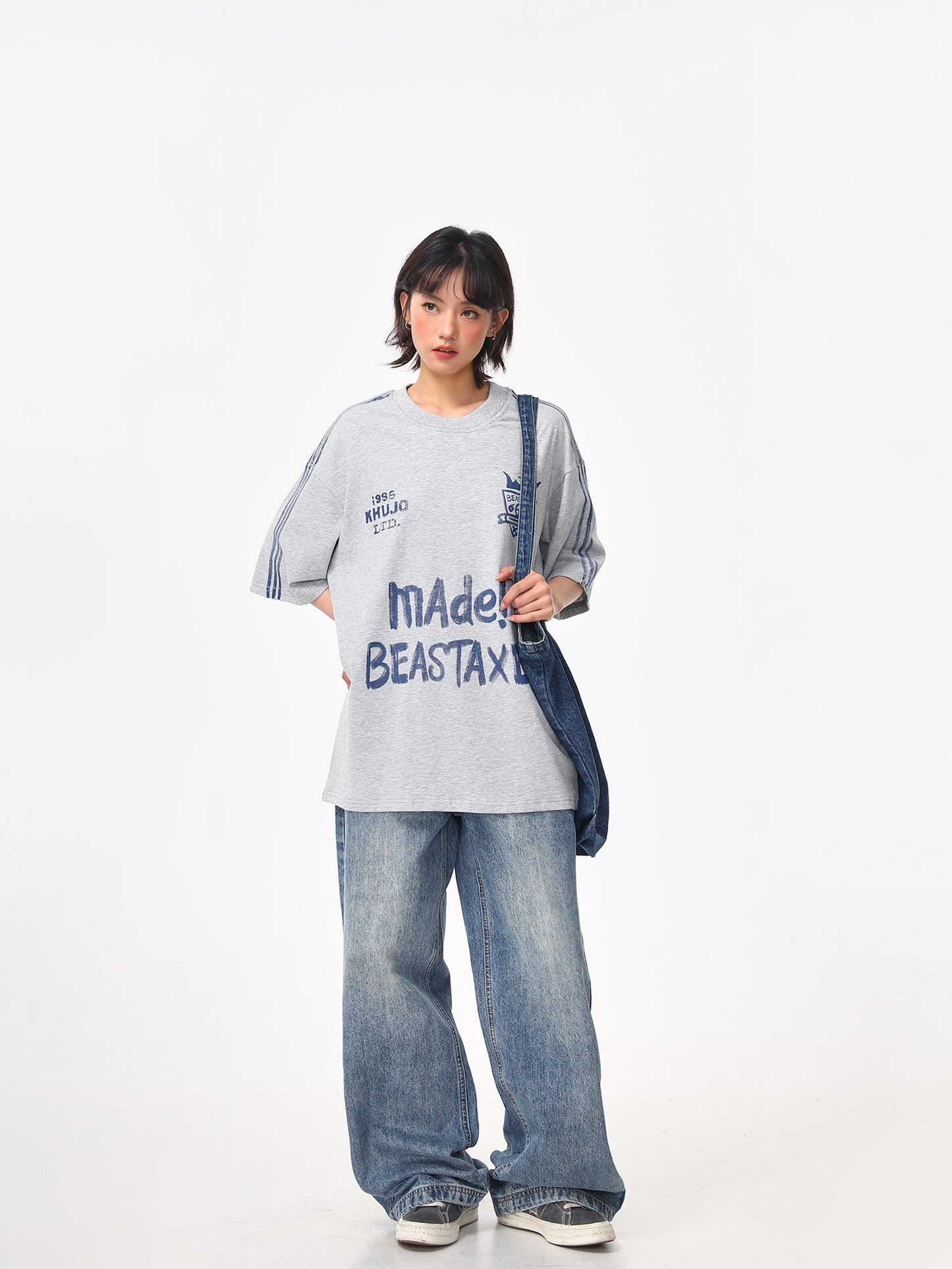 レトロ手描き文字 Tシャツ P2047