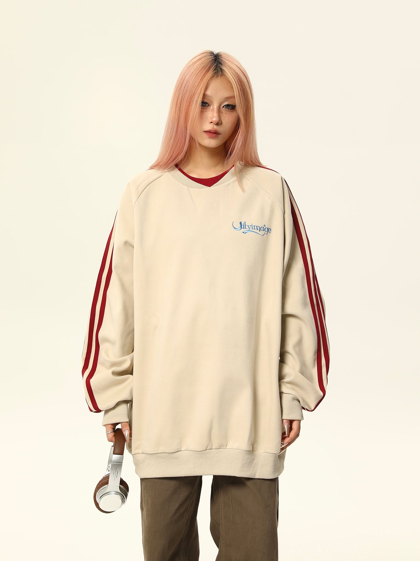 American Retro Round Neck Sweatshirt P1255