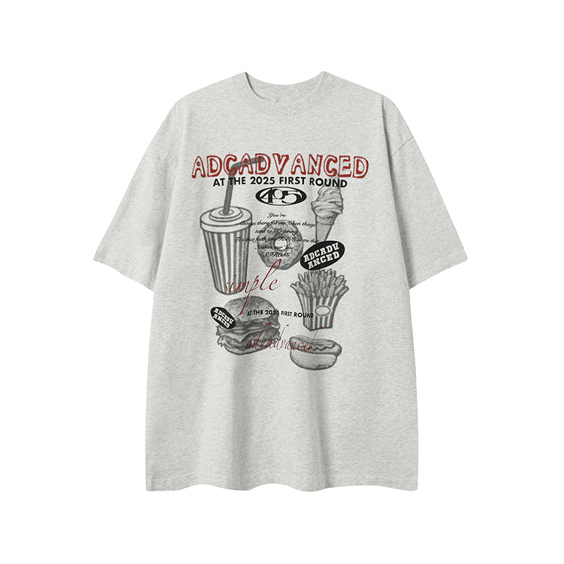 ウォッシュ加工 プリントTシャツ P2024
