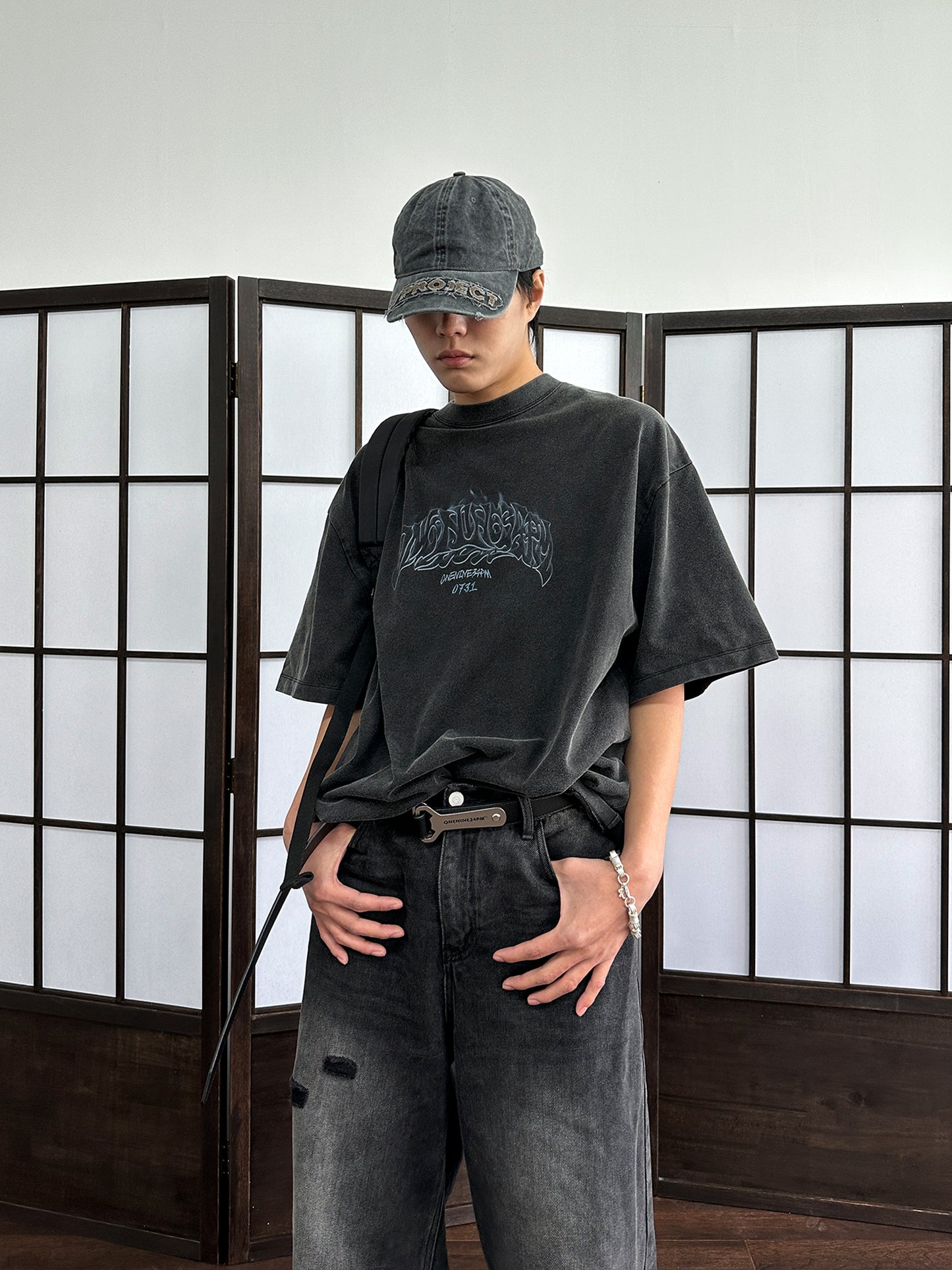 ウォッシュ加工 半袖Tシャツ P1475