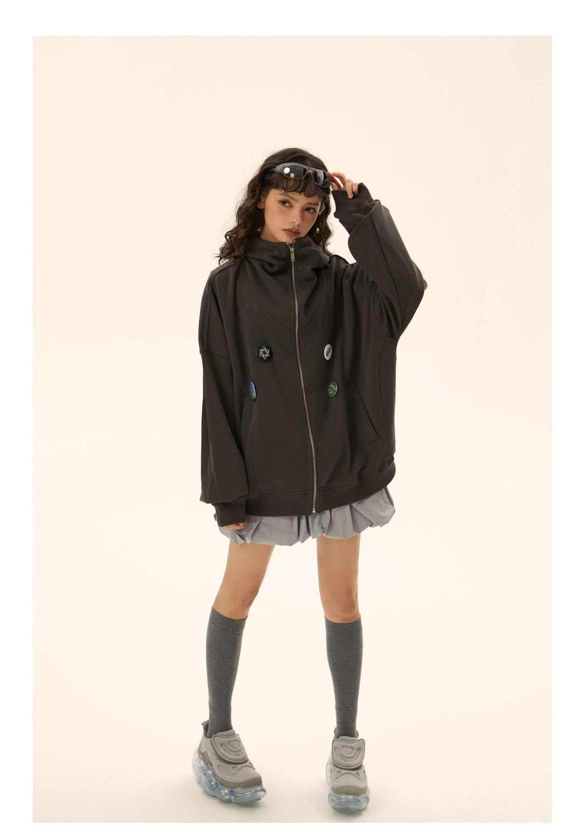 Loose Fit Medal Jacket Parka P469