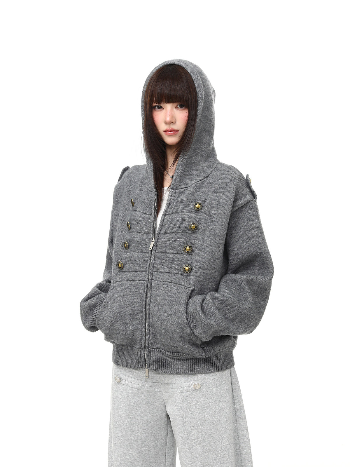 ナポレオンハット ジッパーニット P2252