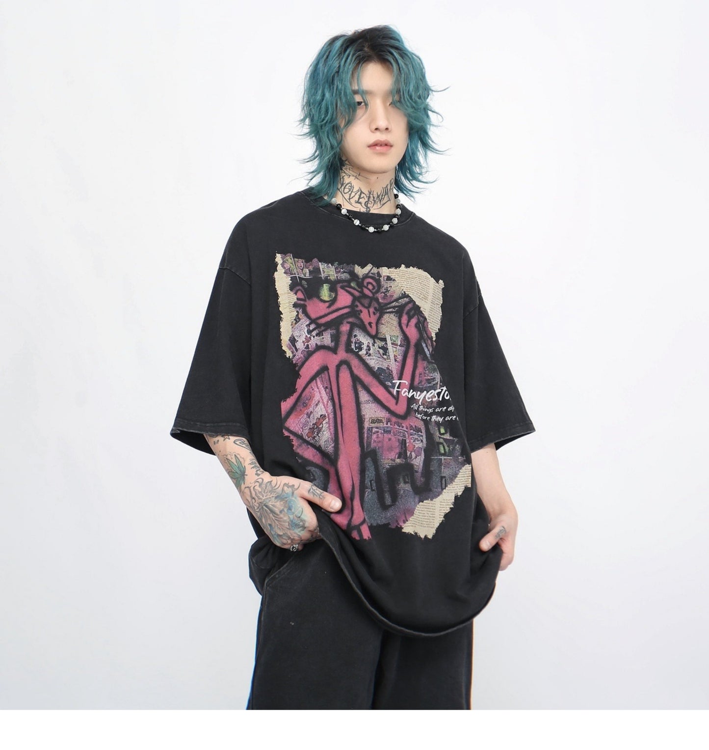 グラフィックショートスリーブTシャツ P1373