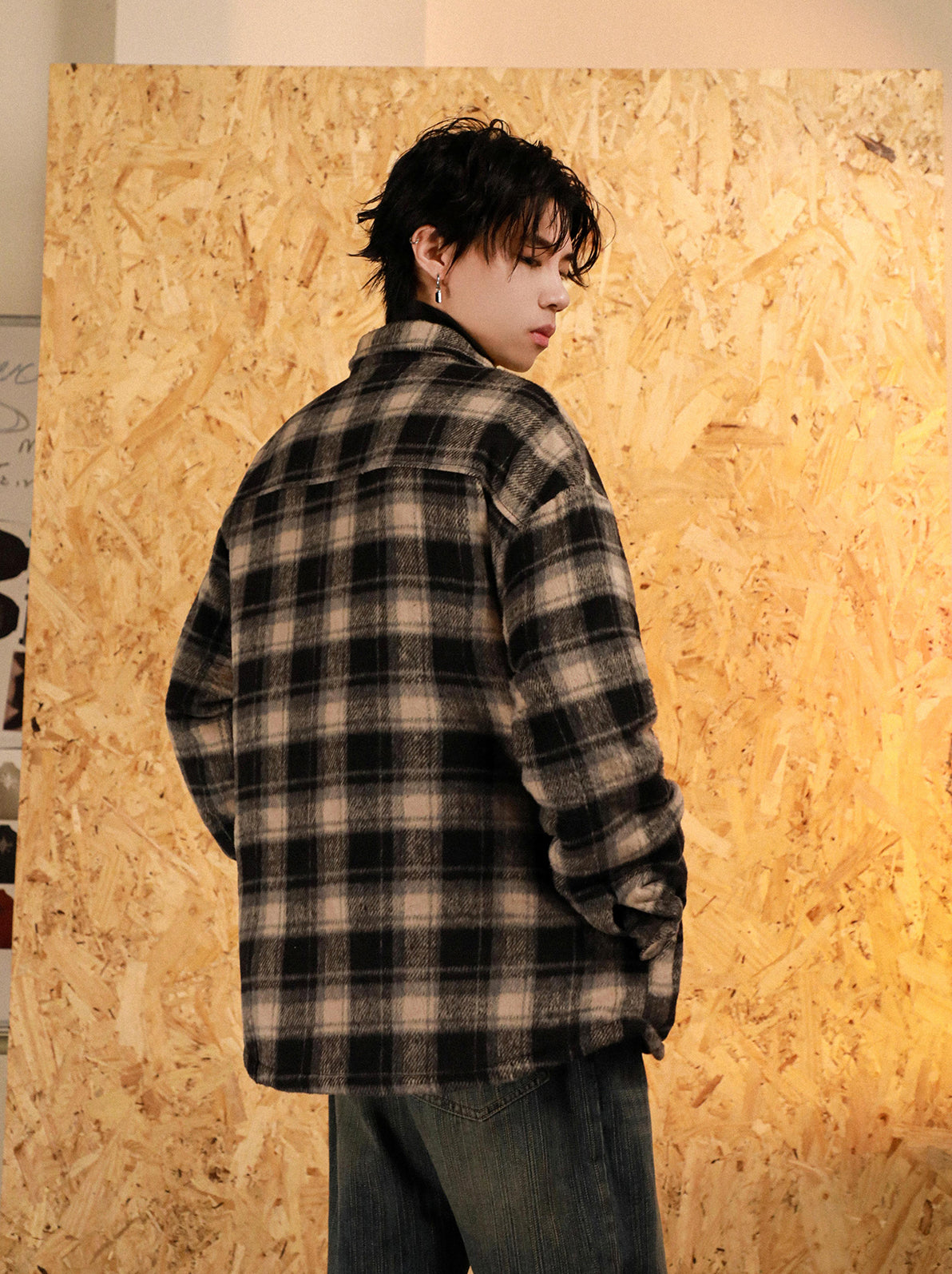 Wool Check Cotton Jacket P904