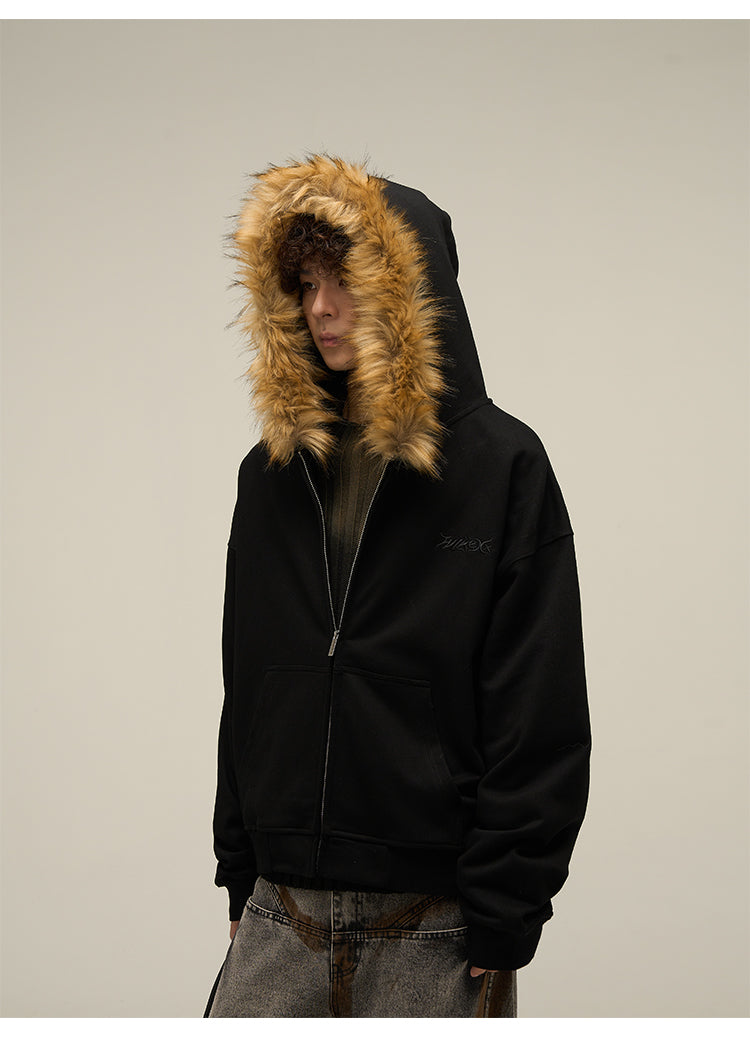 Zip fur hoodie P959