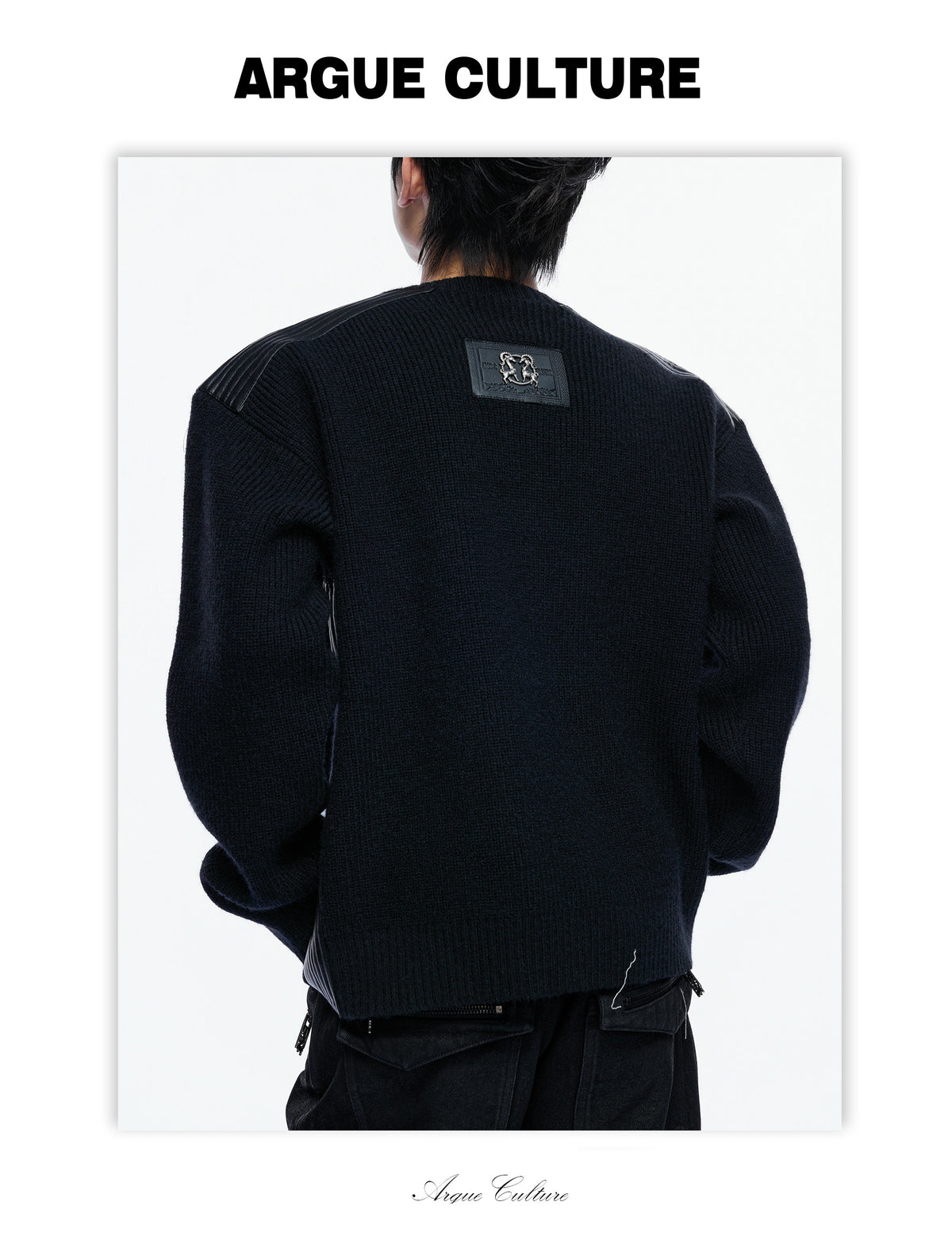 ラフストライプニットセーター P2222