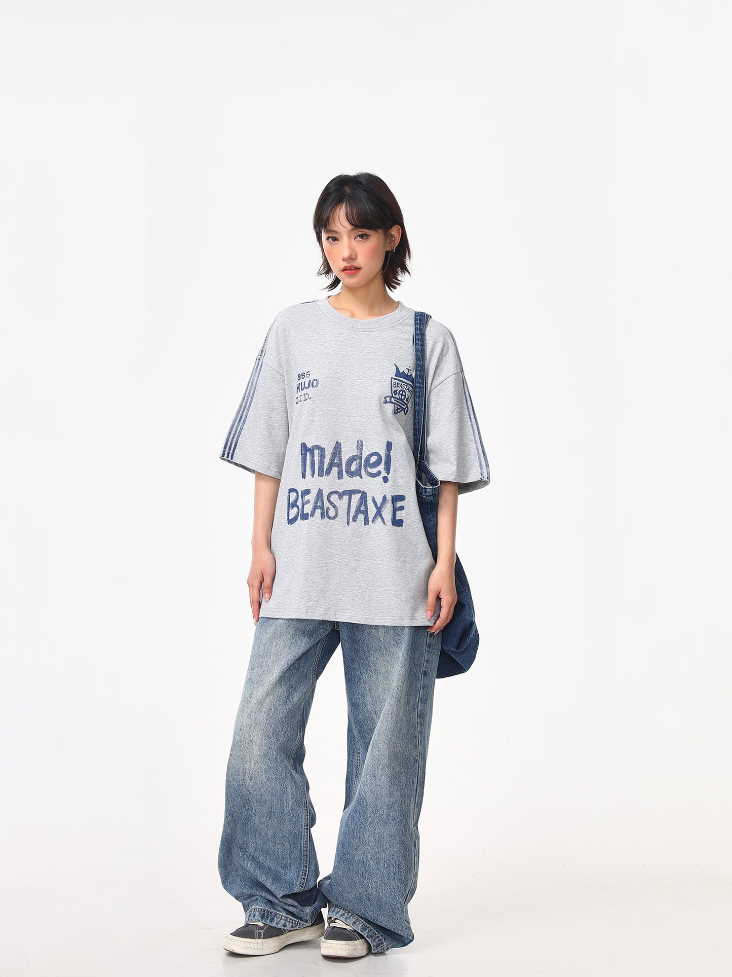 レトロ手描き文字 Tシャツ P2047