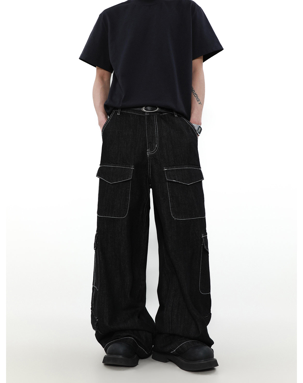 American High Street Washed Denim Pants P834