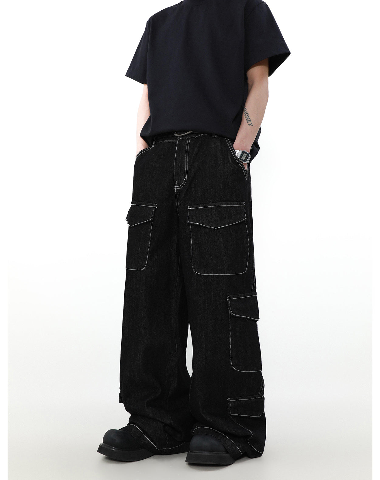 American High Street Washed Denim Pants P834