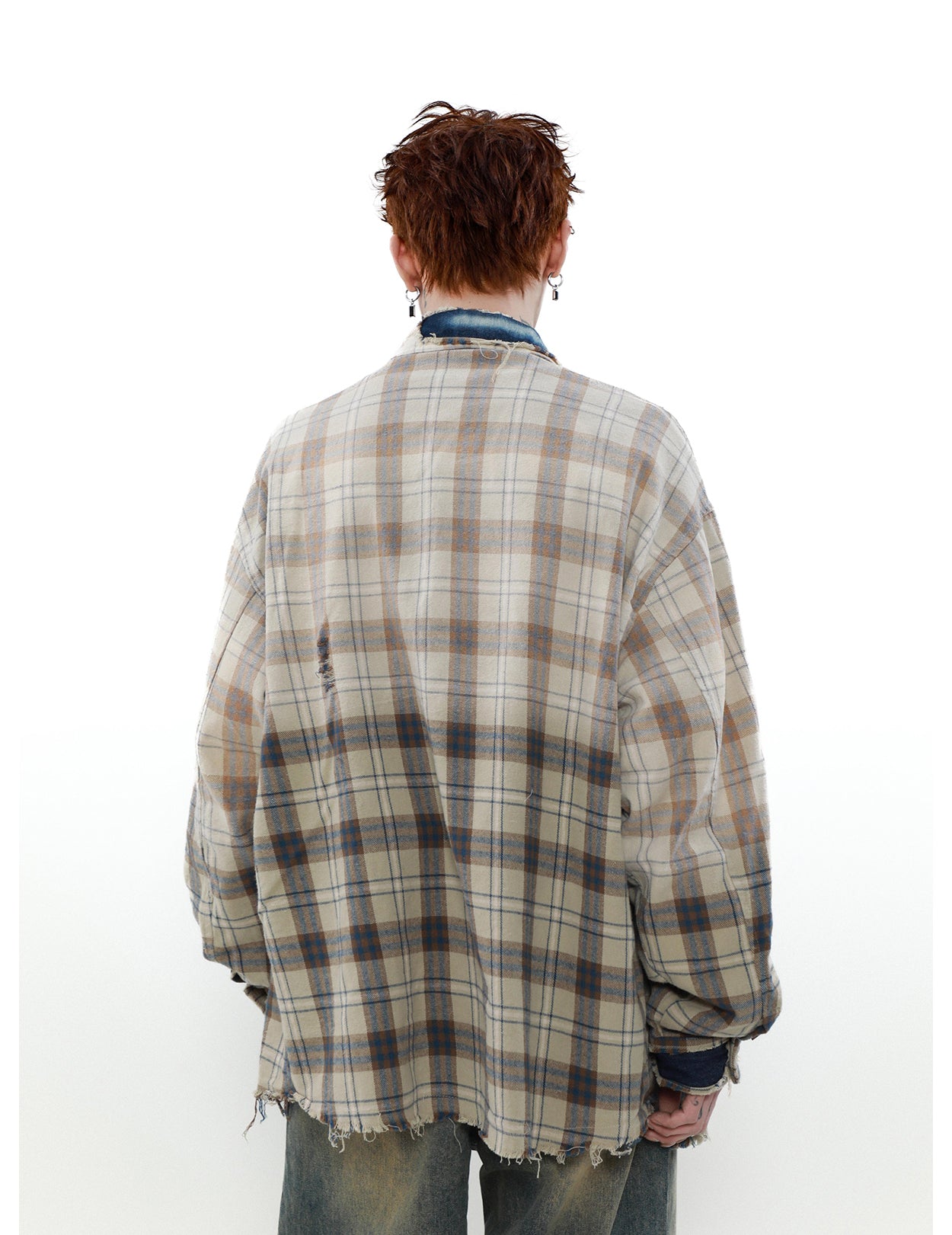 American design gradient check shirt P848