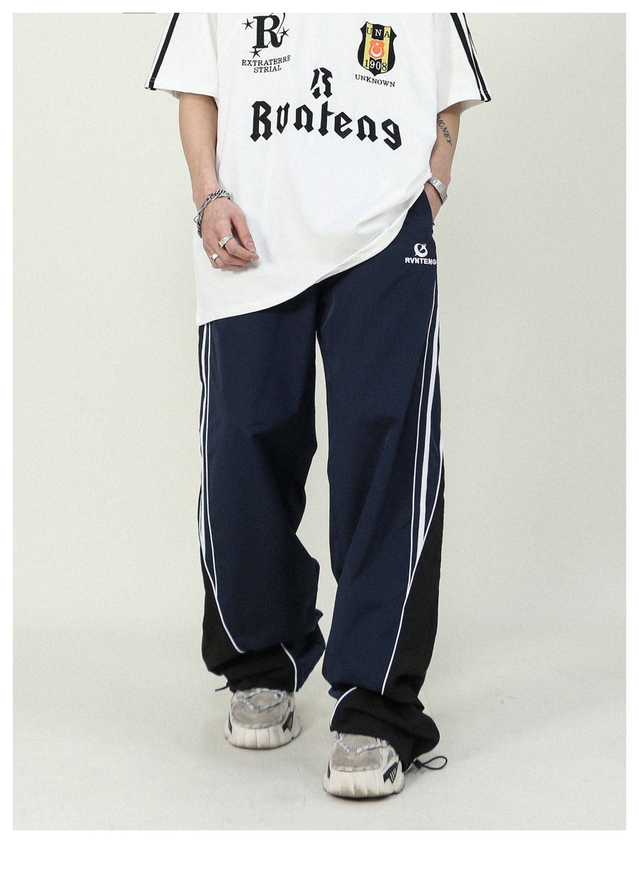 Casual loose straight track pants P195