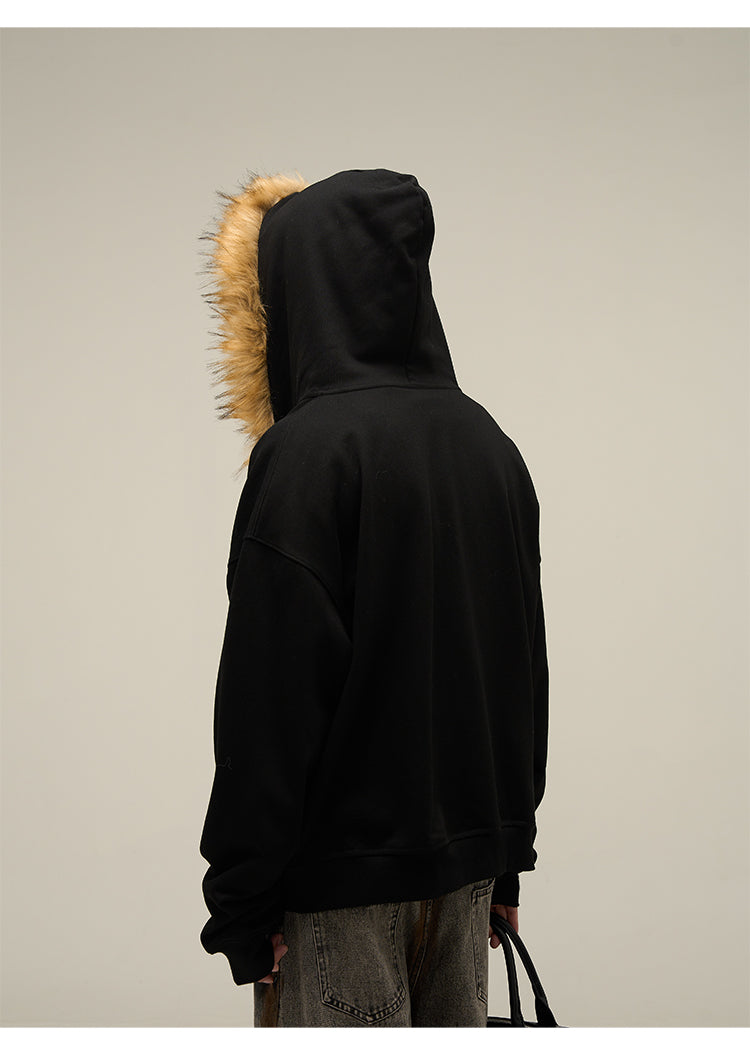 Zip fur hoodie P959