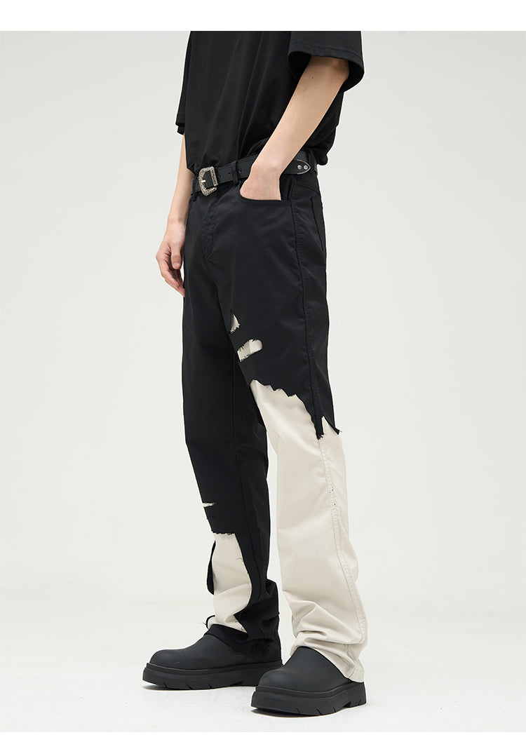 Reconstructed Slim Fit Splicing Pants P351