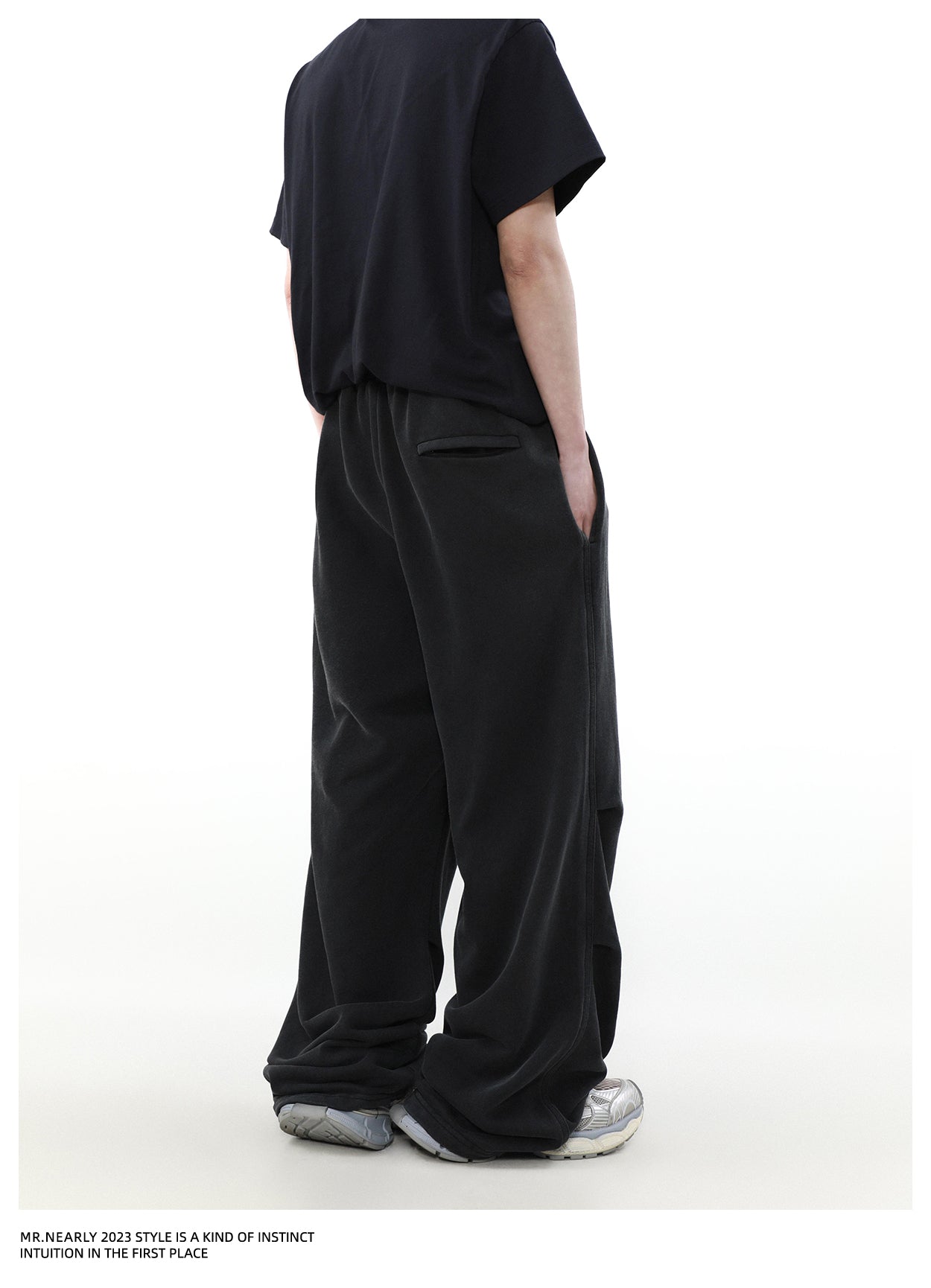 Dirt dyed washed sweatpants P1345