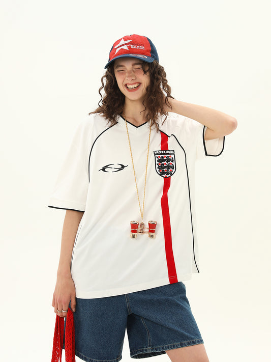 Vネック スポーツスタイル Tシャツ P2100