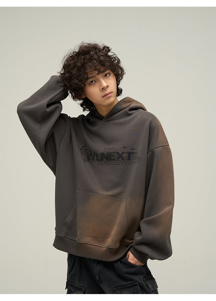 Loose size gradient hoodie P316