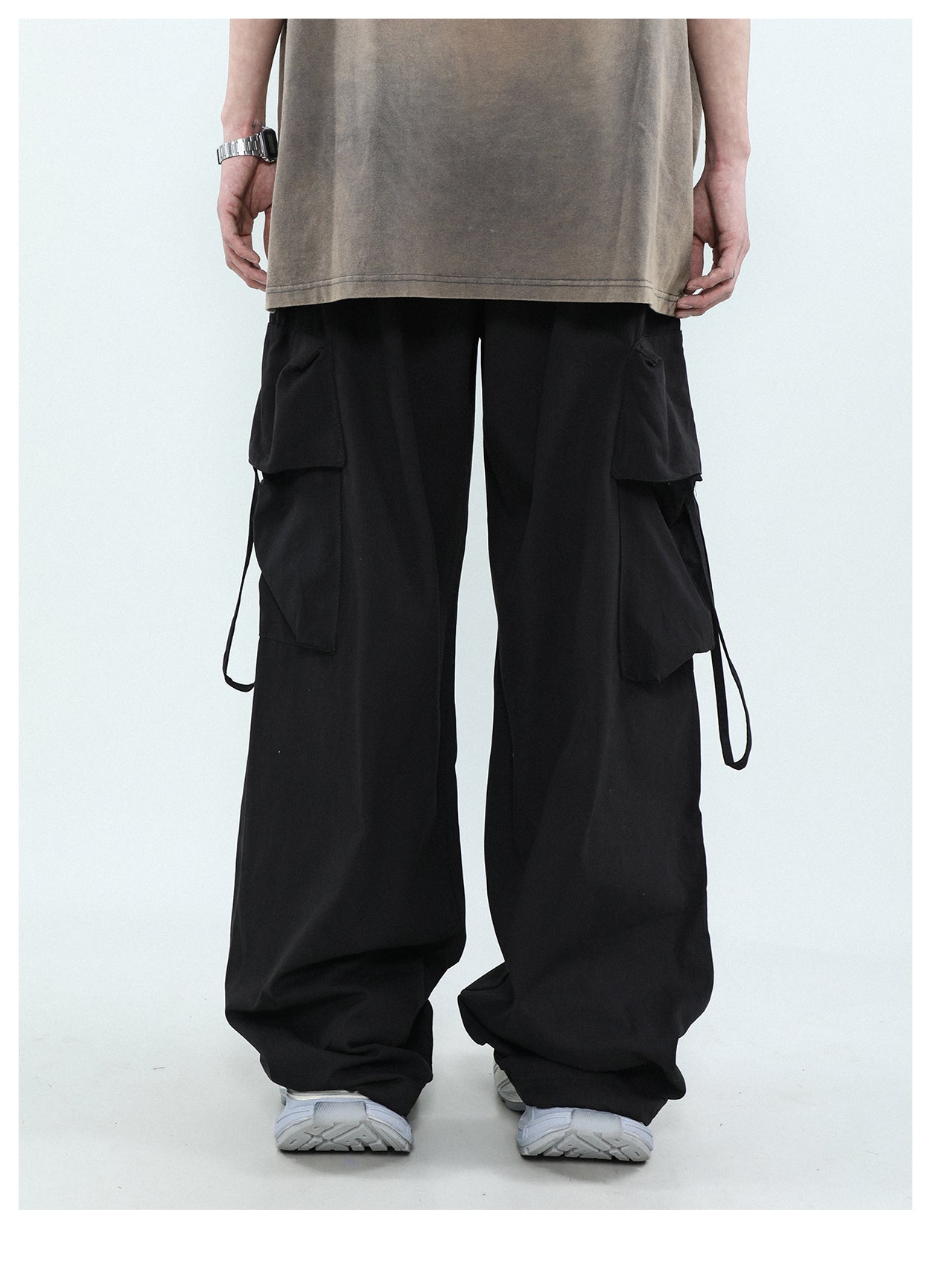 Wide leg multi-pocket cargo pants P274