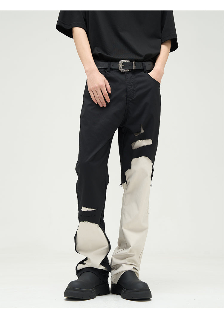 Reconstructed Slim Fit Splicing Pants P351