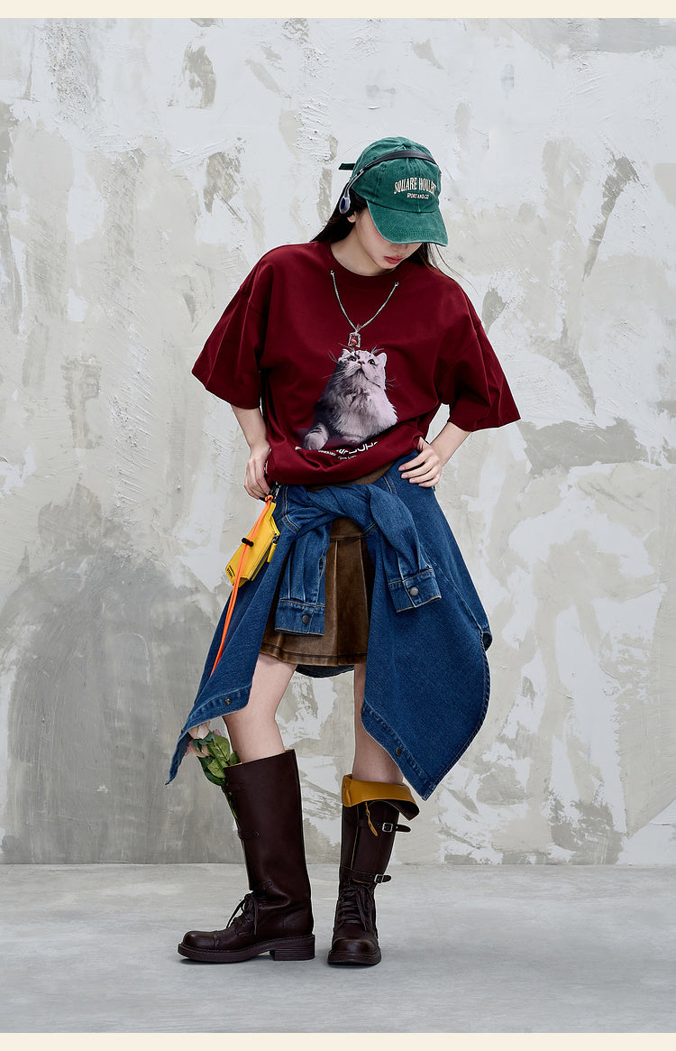 プリント カジュアルTシャツ P2138