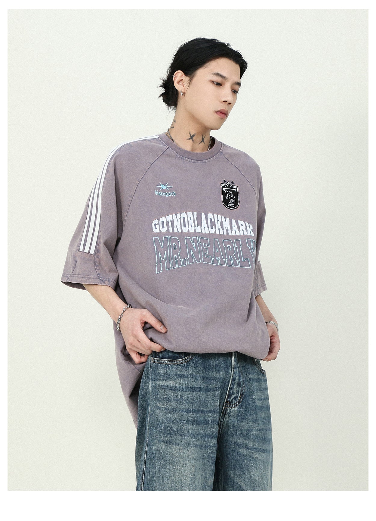 Sports casual raglan sleeve T-shirt P1337