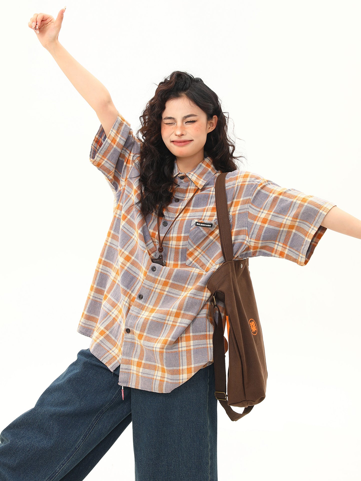 オリジナル チェック柄 ハイエンドシャツ P2068