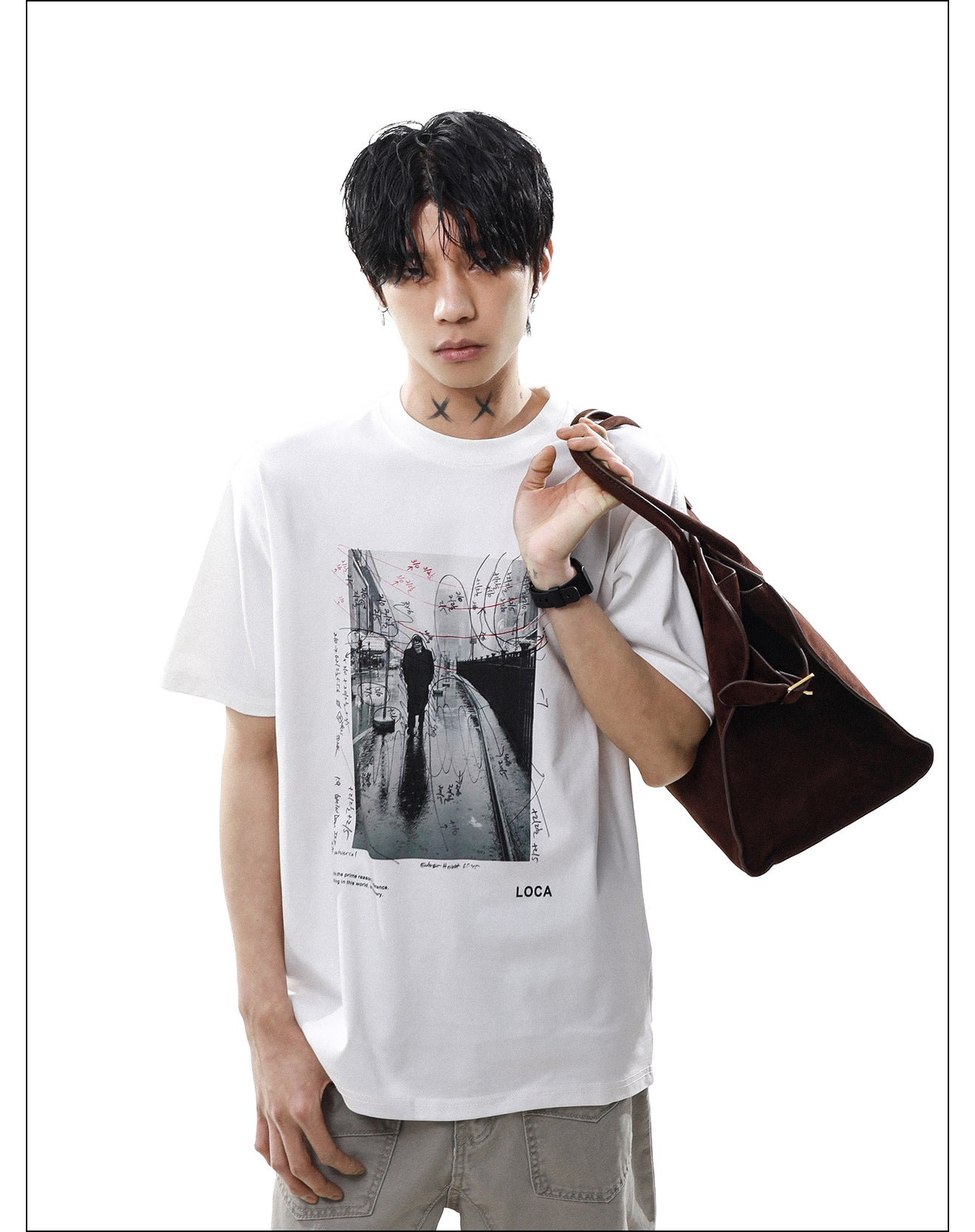 レトロデザイン プリント Tシャツ P2077