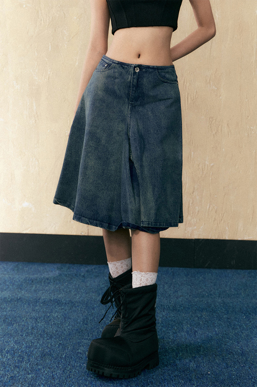 American Retro A-line Denim Skirt P802