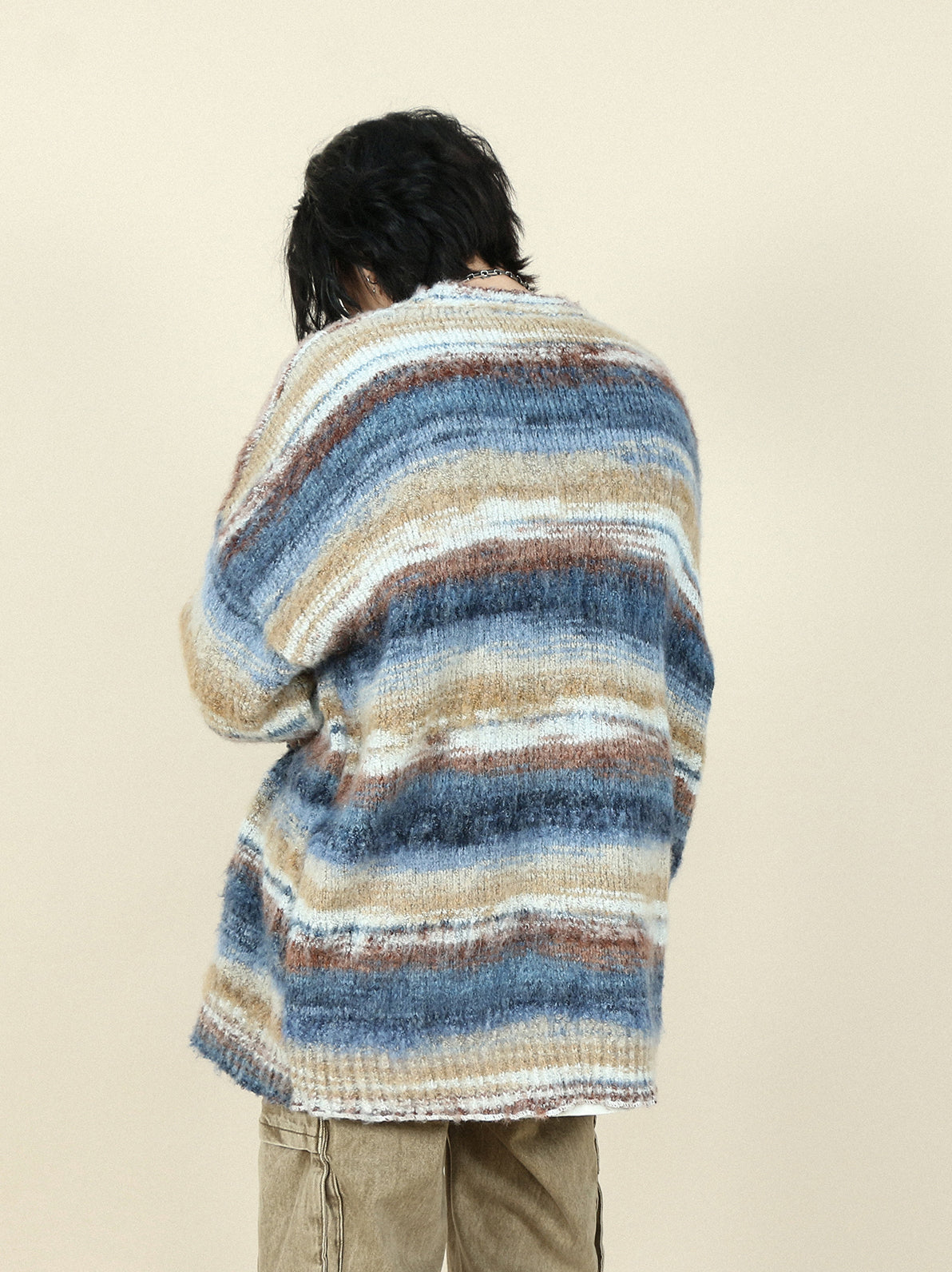 Striped wool sweater P916