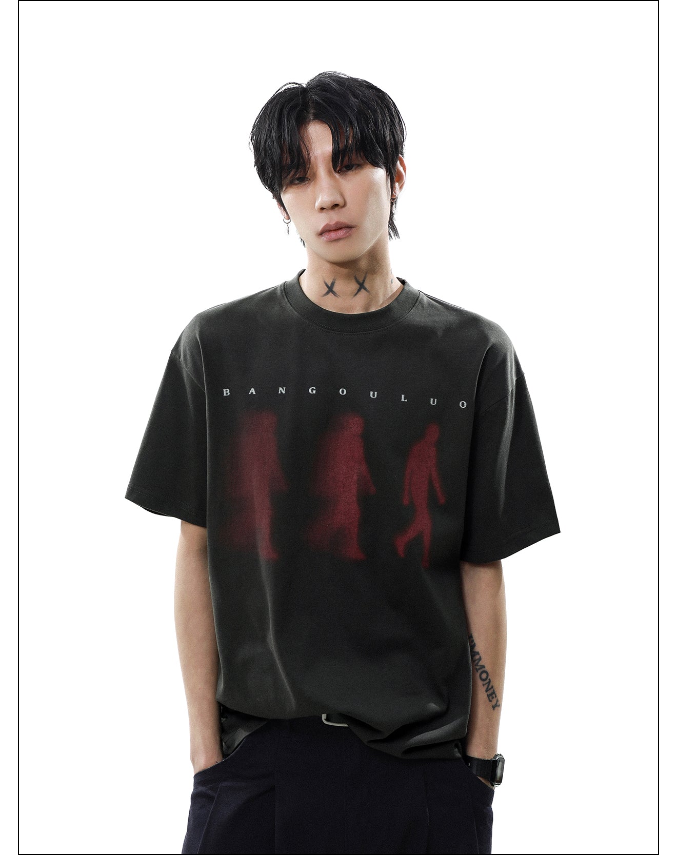 シルエットプリント Tシャツ P2080