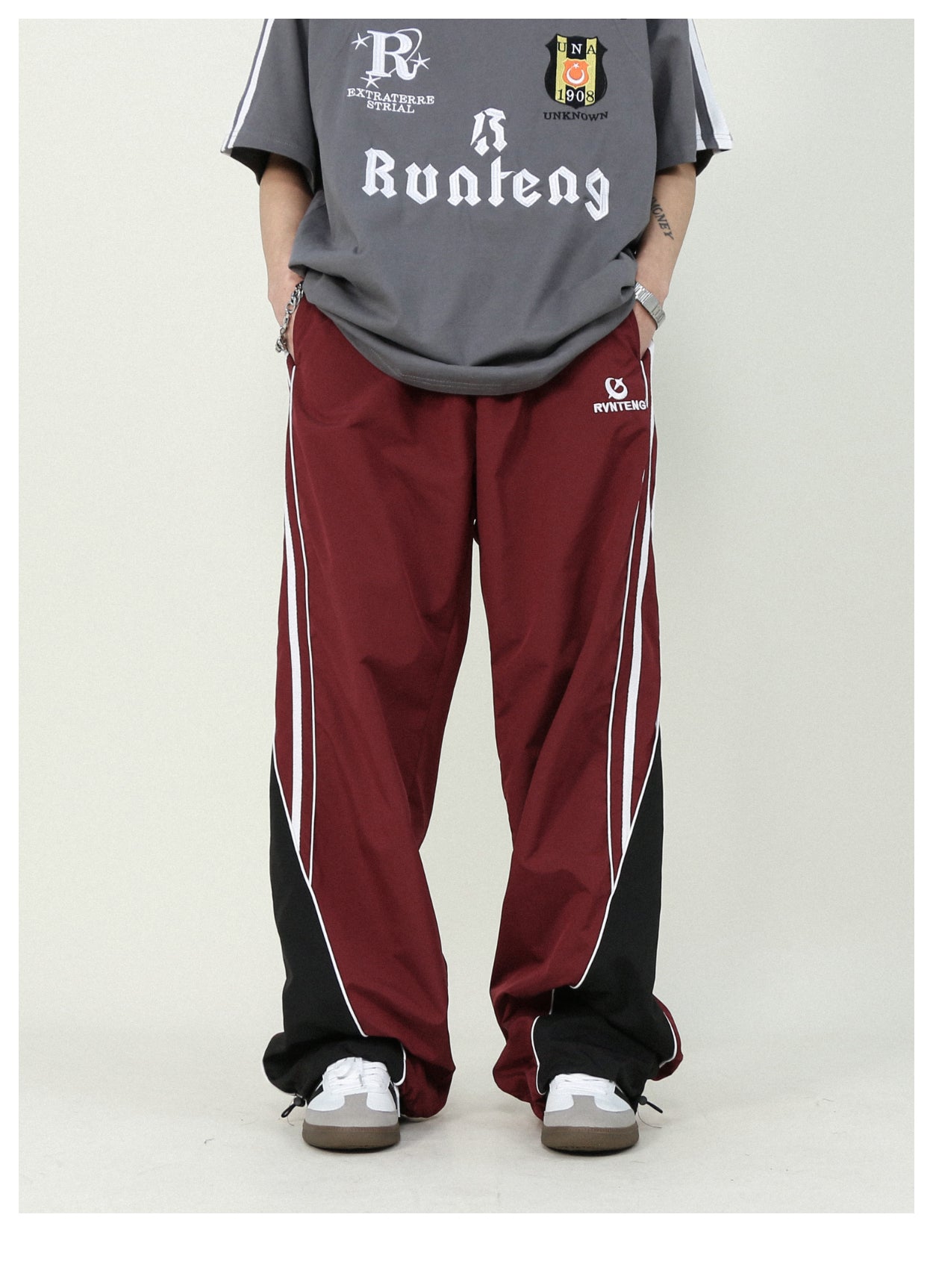 Casual loose straight track pants P195