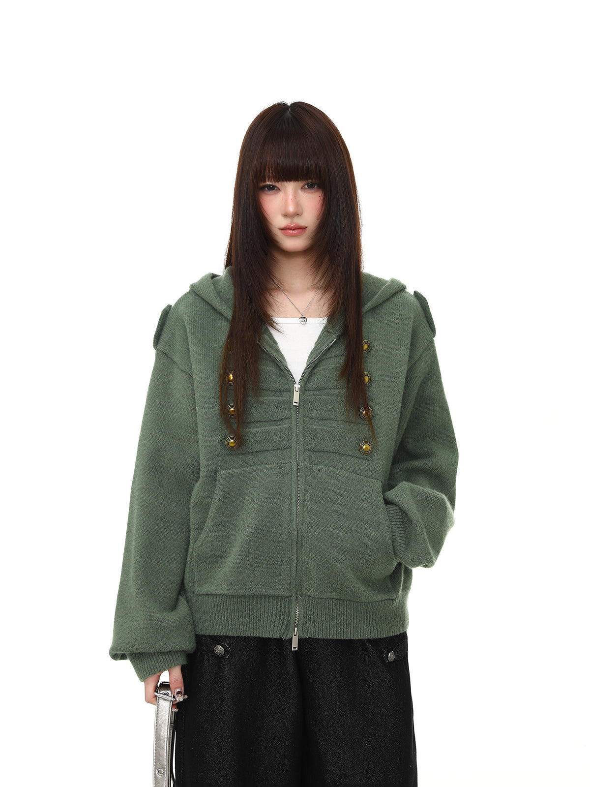 ナポレオンハット ジッパーニット P2247