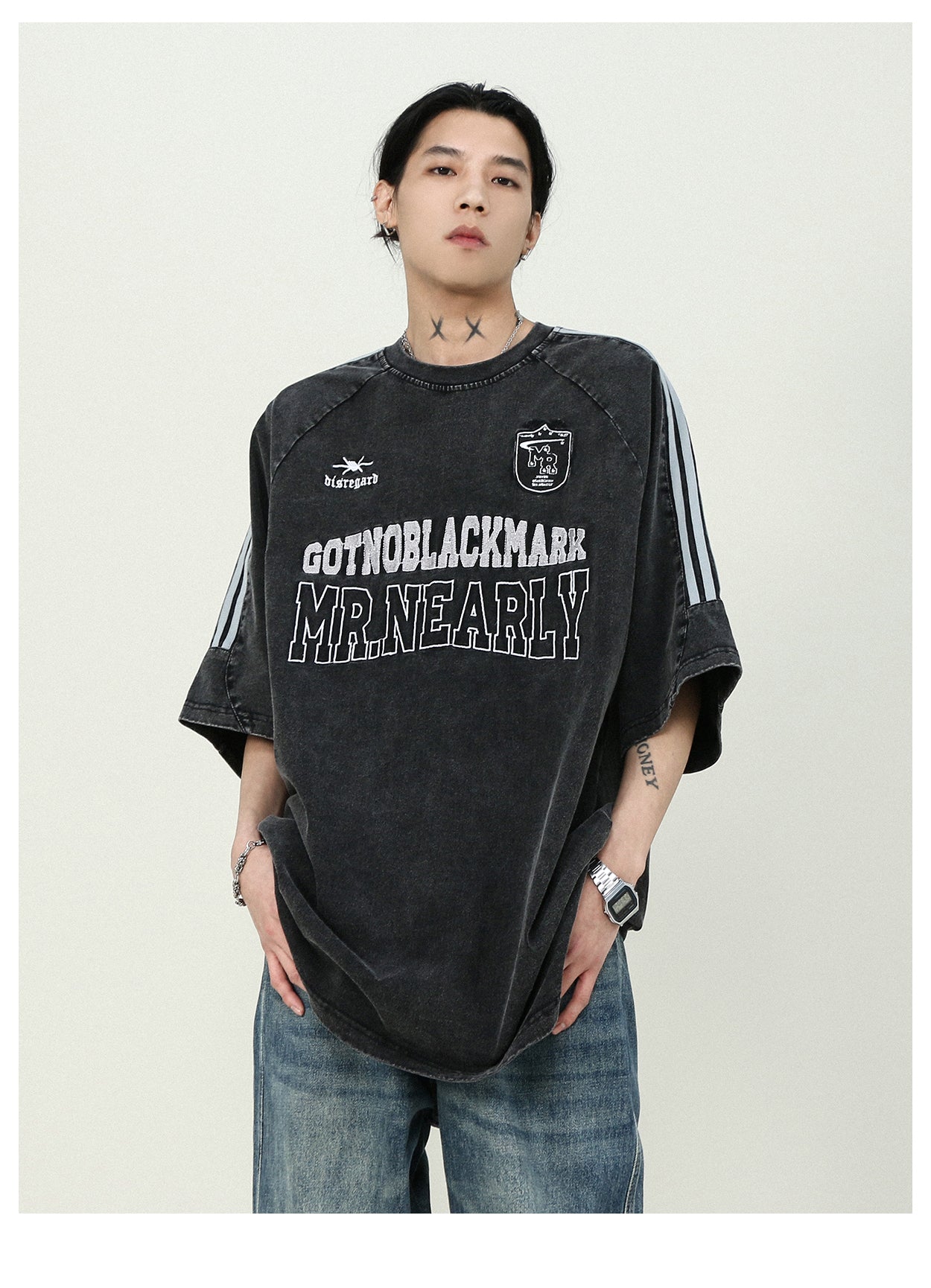 Sports casual raglan sleeve T-shirt P1337