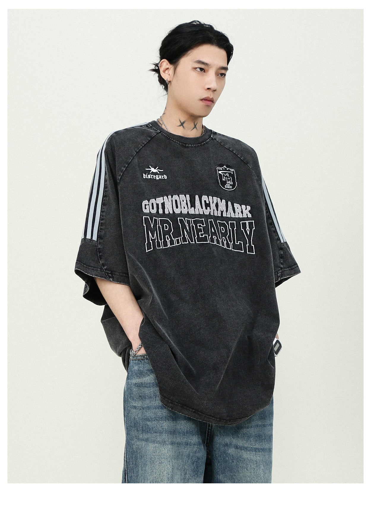 Sports casual raglan sleeve T-shirt P1337