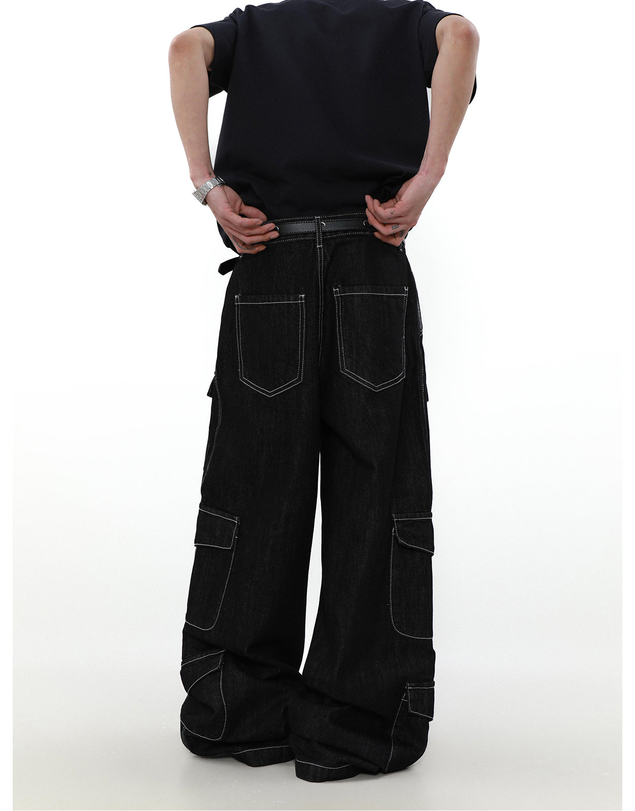 American High Street Washed Denim Pants P834